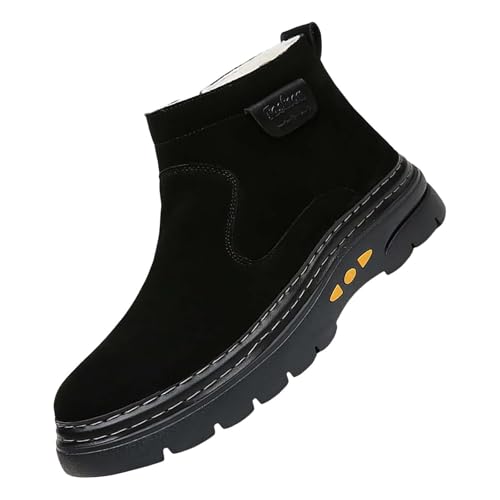 Winterschuhe Herren Hoch GefüTtert Schwarz Freizeitschuhe | Bequeme Warmes Business Schuhe Winterstiefel | Flache Rutschfeste Thermostiefel Walkingschuhe | Winter Baumwollschuhe Mit ReißVerschluss Winterschuhe Herren Hoch GefüTtert Schwarz Freizeitschuhe | Bequeme Warmes Business Schuhe Winterstiefel | Flache Rutschfeste Thermostiefel Walkingschuhe | Winter Baumwollschuhe Mit ReißVerschluss von Generisch