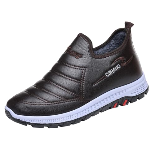 Winterschuhe Herren Ohne Schnürsenkel, Lederschuhe Herren Sportlich, Schneesschuhe rutschfest Winterstiefel Einfarbig Schneestiefel Slip On Wanderschuhe Outdoor Casual Herrenschuhe Winterschuhe Herren Ohne Schnürsenkel, Lederschuhe Herren Sportlich, Schneesschuhe rutschfest Winterstiefel Einfarbig Schneestiefel Slip On Wanderschuhe Outdoor Casual Herrenschuhe von Generisch