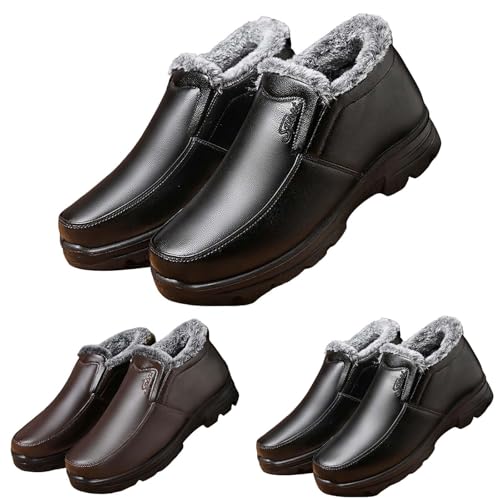 Winterschuhe Herren Warm Gefüttert, wasserdichte Winterschuhe Herren Thermostiefel Outdoor Schneeboots Outdoor Wandern Trekkingschuhe Thermo Herbstschuhe Vegan Bootsschuhe Leichte Freizeitschuhe von Generisch