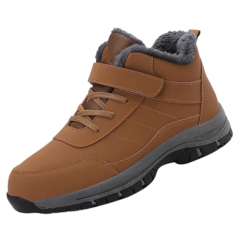 Winterschuhe Herren Warm Gefüttert Wasserdicht - Bequeme Winterstiefel Draussen Verdicken Winterboots Atmungsaktiv Schneestiefel Freizeit Flache Schneeschuhe Rutschfest Wanderstiefel Winterschuhe Herren Warm Gefüttert Wasserdicht - Bequeme Winterstiefel Draussen Verdicken Winterboots Atmungsaktiv Schneestiefel Freizeit Flache Schneeschuhe Rutschfest Wanderstiefel von Generisch