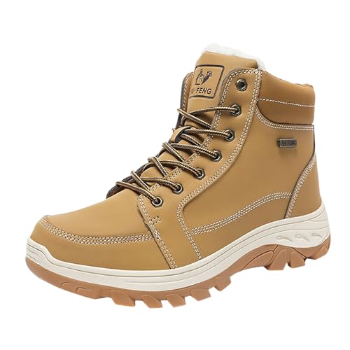 Winterschuhe Herren Warme Gefütterte Winterstiefel Wasserdicht Wanderschuhe Trekkingschuhe Schneestiefel Outdoor Hiking Schuhe Gelb 40 Winterschuhe Herren Warme Gefütterte Winterstiefel Wasserdicht Wanderschuhe Trekkingschuhe Schneestiefel Outdoor Hiking Schuhe Gelb 40 von Generisch