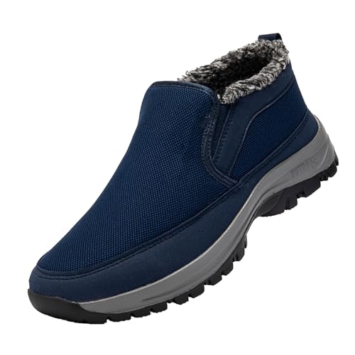 Winterschuhe Herren Warme Winterstiefel - Baumwolle Gefüttert | Damen Sneaker Ohne Schnürsenkel - Leicht anzulegen | Trekking- & Wanderschuhe - rutschfest und verschleißfest | ältere Menschen Winterschuhe Herren Warme Winterstiefel - Baumwolle Gefüttert | Damen Sneaker Ohne Schnürsenkel - Leicht anzulegen | Trekking- & Wanderschuhe - rutschfest und verschleißfest | ältere Menschen von Generisch