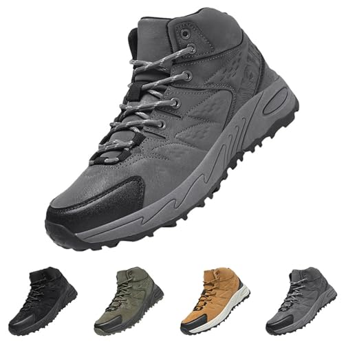 Winterschuhe Herren Winterstiefel Wanderstiefel Trekking Stiefel Gefüttert Rutschfeste Boot Wasserdicht Stiefeletten Elegante Schnürstiefeletten Klassische Ankle Boots Verschleißfest Arbeitsschuhe von Generisch