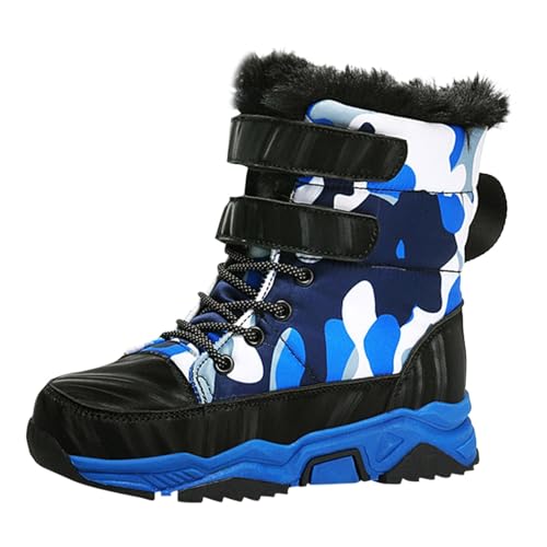 Winterschuhe Kinder Wasserdicht Halbhoch Winterboots Outdoor Thermostiefel Anti-Rutsch Winterstiefel Gefüttert Wanderschuhe Wasserdichte Schneestiefel Warme Snowboots von Generisch