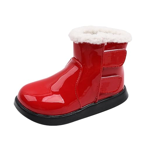 Winterschuhe Mädchen Kinderschuhe Gefüttert Warm Stiefel Winterschuhe Reißverschluss Halbstiefel Boots Urlaub Schuhe Einfarbige Trachtenschuhe Schlupfstiefel Springerstiefel von Generisch