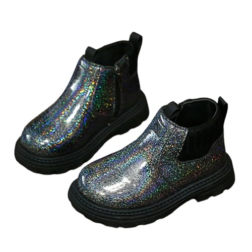 Winterschuhe Mädchen Winterstiefel Kinder Modische Spitzenstiefel rutschfeste KinderschuheAtmungsaktive Nude Stiefel Stiefeletten Mädchen Stiefel Winterschuhe Lackstiefel von Generisch