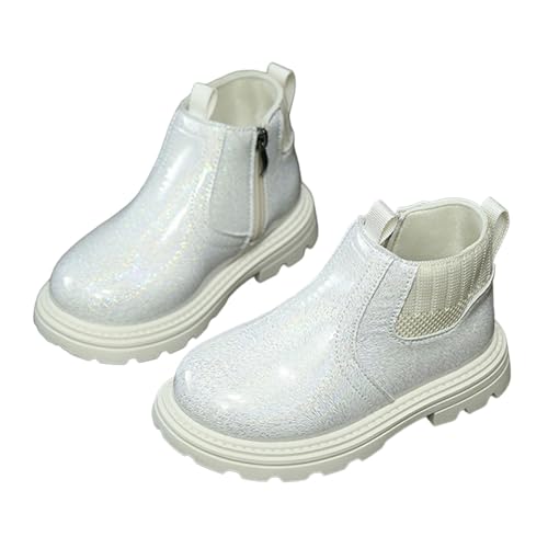 Winterschuhe Mädchen Winterstiefel Kinder Modische Spitzenstiefel rutschfeste KinderschuheAtmungsaktive Nude Stiefel Stiefeletten Mädchen Stiefel Winterschuhe Lackstiefel von Generisch