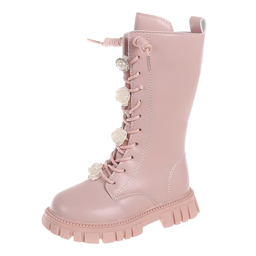 Winterschuhe Mädchen Winterstiefel Kinder Sohlen Modische hohe Prinzessinnenstiefel mit weichen Sohlen für Babys Stiefeletten Mädchen Stiefel Mädchen von Generisch