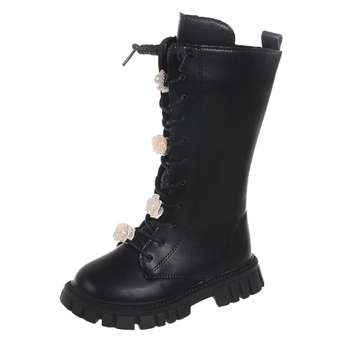 Winterschuhe Mädchen Winterstiefel Kinder Sohlen Modische hohe Prinzessinnenstiefel mit weichen Sohlen für Babys Stiefeletten Mädchen Stiefel Mädchen von Generisch