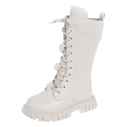 Winterschuhe Mädchen Winterstiefel Kinder Sohlen Modische hohe Prinzessinnenstiefel mit weichen Sohlen für Babys Stiefeletten Mädchen Stiefel Mädchen von Generisch