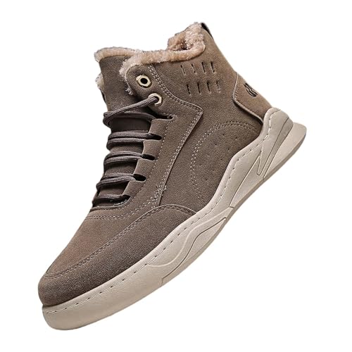 Winterschuhe Männer Gefüttert, Schneeschuhe Herren Warm, Winterstiefel Fleece Schneestiefel Mit Schnürung Wanderschuhe Robust Outdoorschuhe Leichtgewicht Klassischer Wanderstiefel von Generisch