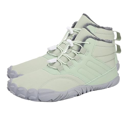 Winterstiefel Barfußstiefel Damen Winterstiefel - Warme Schneestiefel | Kurze Stiefel, Knöchelhohe Stiefel, Winterkletterstiefel, wasserdicht, rutschfest, zum Klettern, Escurs, hellgrün, 47 EU Winterstiefel Barfußstiefel Damen Winterstiefel - Warme Schneestiefel | Kurze Stiefel, Knöchelhohe Stiefel, Winterkletterstiefel, wasserdicht, rutschfest, zum Klettern, Escurs, hellgrün, 47 EU von Generisch