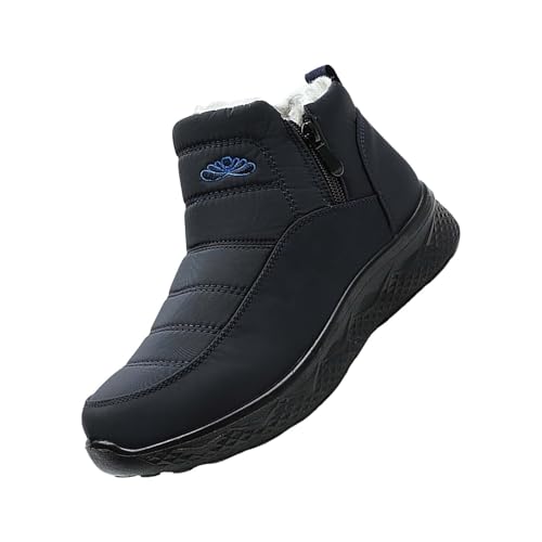 Winterstiefel Damen Gefüttert Und Wasserdicht, Winterboots Herren Gefüttert, Schneestiefel Plateau Ankleboots rutschfest Wanderschuhe Orthopädische Snowboots Slip-On Schneeschuhe Freizeitschuhe von Generisch