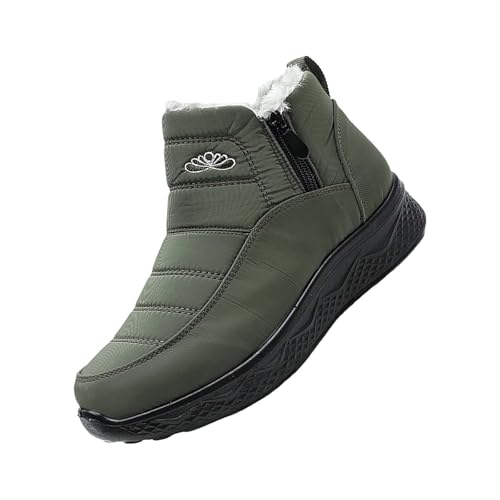 Winterstiefel Damen Gefüttert Und Wasserdicht, Winterboots Herren Gefüttert, Schneestiefel Plateau Ankleboots rutschfest Wanderschuhe Orthopädische Snowboots Slip-On Schneeschuhe Freizeitschuhe von Generisch