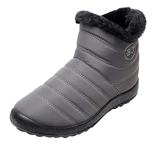 Winterstiefel Damen Gefüttert Und Wasserdicht, Winterboots Herren Gefüttert, Schneestiefel Plateau Ankleboots rutschfest Wanderschuhe Orthopädische Snowboots Slip-On Schneeschuhe Freizeitschuhe von Generisch