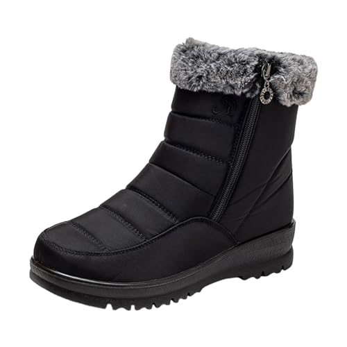 Winterstiefel Damen Gefüttert Und Wasserdicht, Winterboots Herren Gefüttert, Schneestiefel Plateau Ankleboots rutschfest Wanderschuhe Orthopädische Snowboots Slip-On Schneeschuhe Freizeitschuhe von Generisch