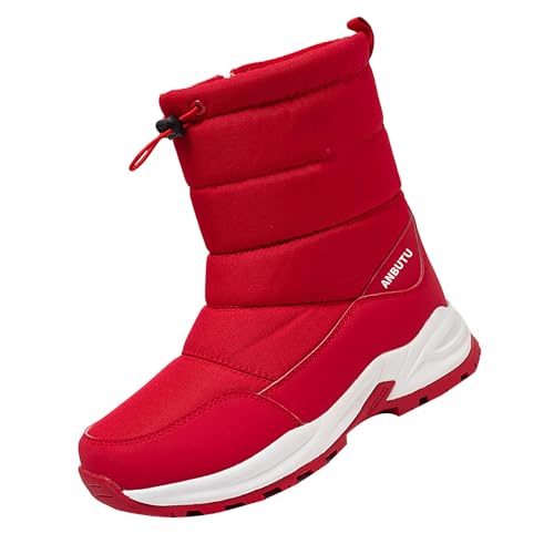 Winterstiefel Damen Gefüttert Winterboots Kurzstiefel Wasserdicht Winterschuhe Herren Stiefeletten Schneeschuhe Wanderschuhe Trekkingschuhe Rutschfest Arbeitsschuhe Winter Boots Thermostiefel von Generisch