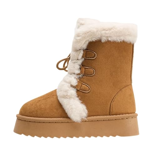 Winterstiefel Damen Gefütterte Gummistiefel Stiefeletten Schneeschuhe Gefüttert Stiefel Herbst Schuhe Womens Boots Winter Sneaker Platform Women Hohe von Generisch