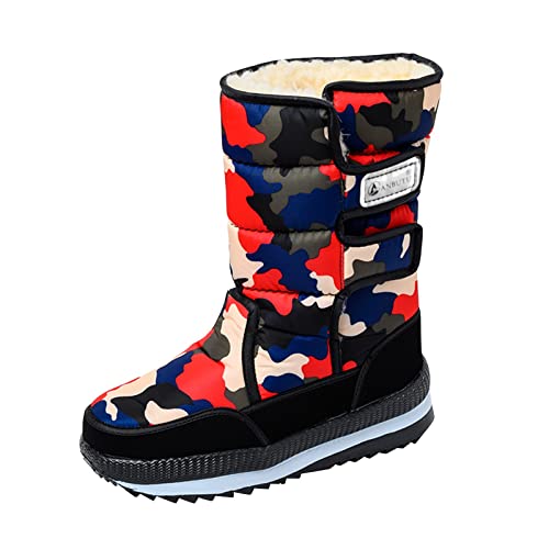 Winterstiefel Damen Wasserdicht Schneestiefel Gefüttert Winterschuhe Winterboots Rutschfest Outdoorschuhe Wanderschuhe Warm Wanderstiefel Schlupfstiefel Winter Boots Arbeitschuhe Trekkingstiefel von Generisch