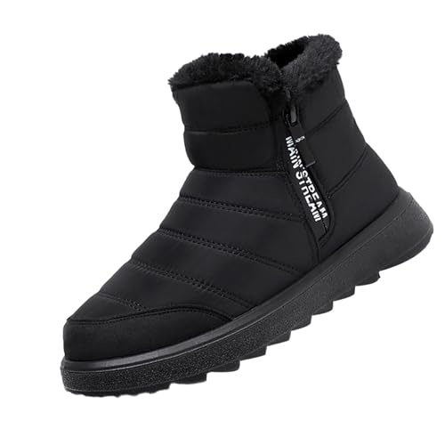 Winterstiefel Damen Wasserdicht Snow Boots Warm gefütterte Schneestiefel Winterschuhe Winter Kurzschaft Stiefel Outdoors Rutschfeste Stiefeletten Knöchelstiefel Mit Seitlichem Reißverschluss von Generisch