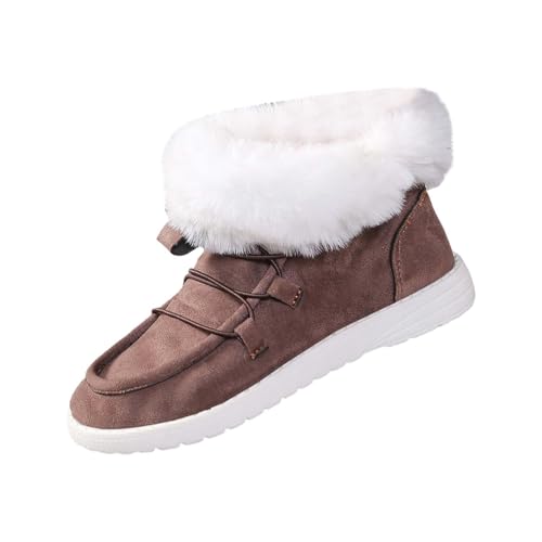 Winterstiefel Damen Winterstiefel Damen Gefüttert Winterboots Outdoor Rutschfeste Weitschaft Warme Fleece Winter Boots Women Elastische Ergonomie Schneeschuhe von Generisch