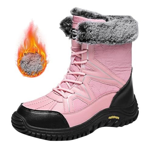 Winterstiefel Damen Winterstiefeletten Damen Gefüttert Winterboots Outdoor Rutschfeste Weitschaft Große Größen Winterschuhe Elastische Ergonomie Winterschuhe von Generisch