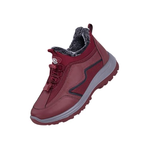 Winterstiefel Damen Winterstiefeletten Damen Gefüttert Winterboots Outdoor Rutschfeste Weitschaft Warme Fleece Kurzstiefeletten Elegant Ergonomie Winter Boots von Generisch