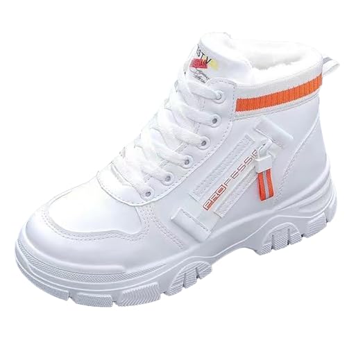 Winterstiefel Gefüttert Warm Winterschuhe Damen rutschfest Wanderschuhe High Top Springerstiefel Leicht Trekkingschuhe Kurzschaft Snow Boots Schnüren Outdoorschuhe Für Arbeiten Camping von Generisch