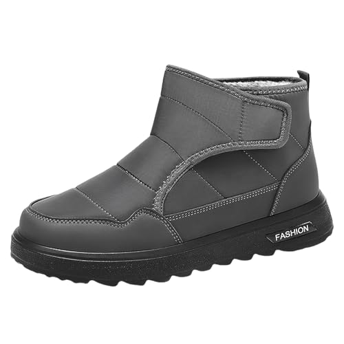 Winterstiefel Herren GefüTtert Und Wasserdicht Schneestiefel Snow Boots - Warmes rutschfest Winterschuhe Schneeschuhe Bequem Outdoor Schneestiefel Kurzstiefel Ohne SchnüRsenkel Schneeschuhe von Generisch
