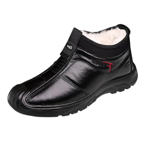 Winterstiefel Herren Leder Snowboots Wasserdichte Schneeschuhe Retro Winterboots mit Fleece Gefüttert für Wärme Schneestiefel Rutschfeste Thermoschuhe Bequem Stiefeletten für Schneesaison Winterstiefel Herren Leder Snowboots Wasserdichte Schneeschuhe Retro Winterboots mit Fleece Gefüttert für Wärme Schneestiefel Rutschfeste Thermoschuhe Bequem Stiefeletten für Schneesaison von Generisch