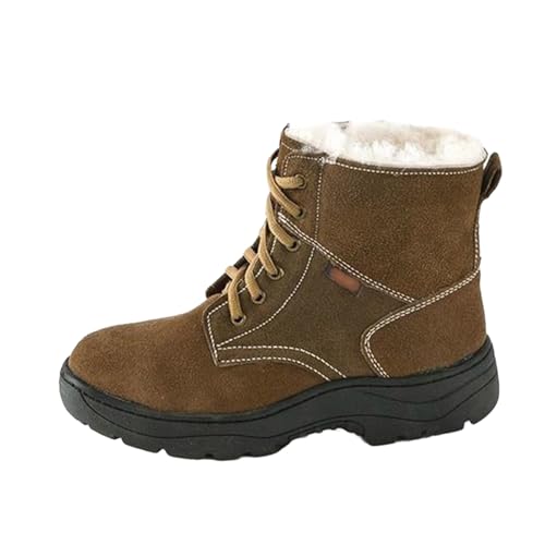 Winterstiefel Herren Wandern, Winterboots Wasserdicht Schneestiefel Rutschfest Wanderstiefel Leichtgewichts Trekkingschuhe Warm Gefüttert Winterschuhe Schnürstiefel Outdoor Skischuhe von Generisch