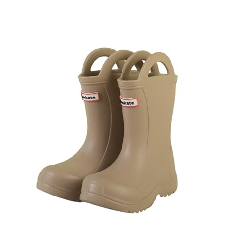 Winterstiefel Jungen 36 Wadenlang, Kinderstiefeletten, leicht, rutschfest, weiche Sohle, bequemes Schuhwerk für Kleinkinder kleine Mädchen, saisonales Spielen im Freien (Coffee, 28 Little Child) von Generisch