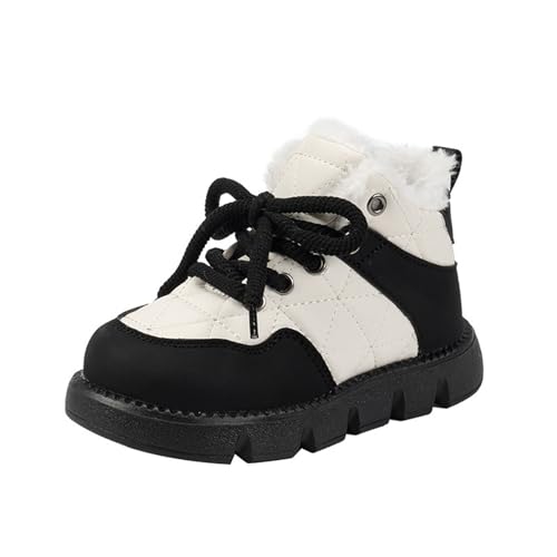 Winterstiefel Kinder Sneaker Kinderschuhe Gefütterte Warm Schnürschuhe Mädchen Jungen Hallenschuhe Sportschuhe Laufschuhe Turnschuhe Rutschfeste Hallenturnschuhe Freizeitschuhe Walkingschuhe von Generisch