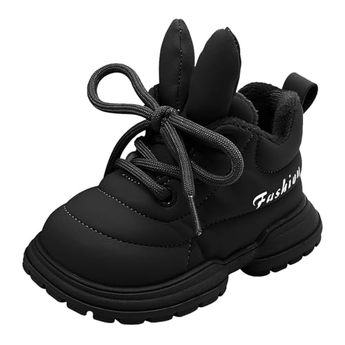 Winterstiefel Kinder Warm Gefüttert Winterschuhe Mädchen Jungen Winterboots Hase Schneestiefel Winter Kinderschuhe Bequem Trekking Wanderstiefel Schnürschuhe rutschfest Babyschuhe Boots Stiefel von Generisch