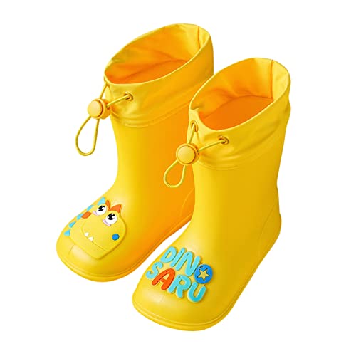 Winterstiefel Mädchen Cartoon Dinosaurier Regenstiefel rutschfeste wasserdichte Regenstiefel (A, 21 Infant) von Generisch