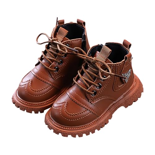 Winterstiefel Mädchen Kinder Stiefeletten Gefüttert Warm Stiefel Winterstiefel Halbstiefel Outdoor Prinzessin Schuhe Trekkingschuhe Schlupfstiefel Partyschuhe Lederstiefel von Generisch