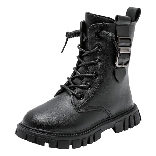 Winterstiefel Mädchen Unisex Kinder Gummistiefel Halbschaft Winterschuhe Schwarz Basic Kurze Stiefel Warm Winterschuhe Leicht Bequemer Kurzstiefel Regenschuhe für Jungen und Mädchen Boots von Generisch