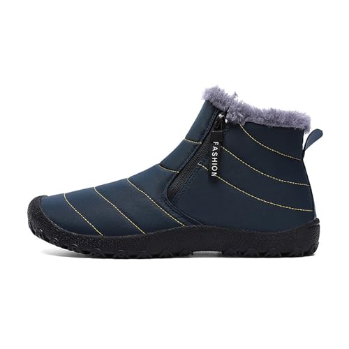 Winterstiefeletten Damen Gefüttert Winterstiefeletten Damen Gefüttert Winterboots Bequem Leicht Weitschaft Warme Fleece Winter Boots Women Elegant Ergonomie Breite Winterstiefel Wasserdicht von Generisch