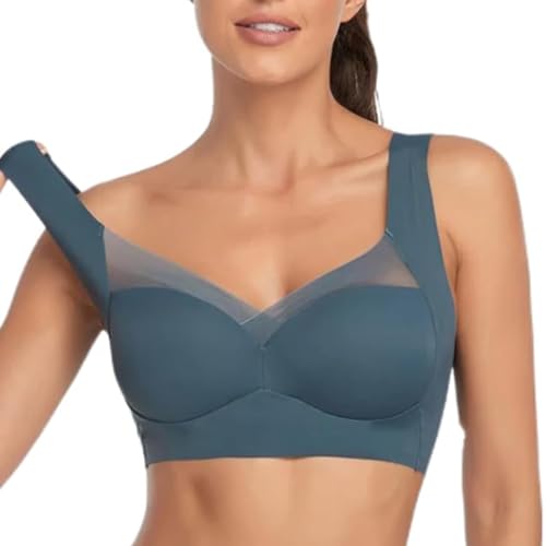 Wmbra BH Für Seniorinnen Original, Natürliche Eleganz Unsichtbare Unterstützung Null Gefühl Bügellos Push-Up Bequem BH (DE/NL/SE/PL, Alphanumerisch, L, Regular, Regular, Dunkelblau) von Generisch