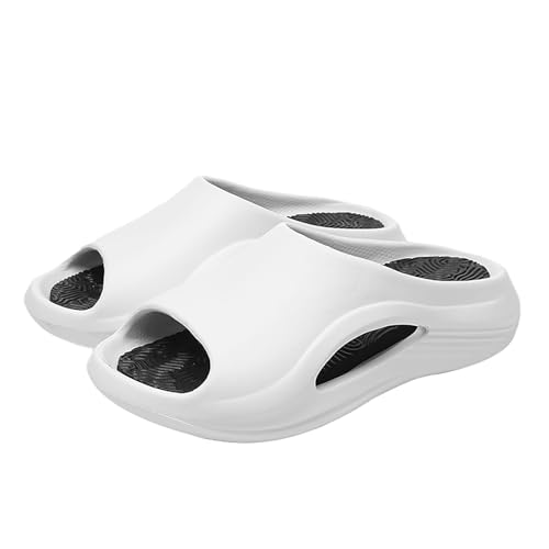 Wolken Hausschuhe Damen, Herren Duschschuhe Peep Toe Slippers Leicht Slide Slip-On Sandaletten Muffin Sandalen Einfarbig Schlappen Weiche Rutschfest Pantoletten Plateau Badeschuhe Mode Clogs 1 von Generisch