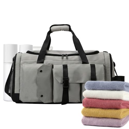 Women Gym Bag, Large Waterproof Travel Bag, 22.05x11.42x10.63 Inches Multi Compartment Storage, Fitness Sports Luggage with Dry and Wet Separation for Jump Ropes, Sneakers, Towels von Generisch