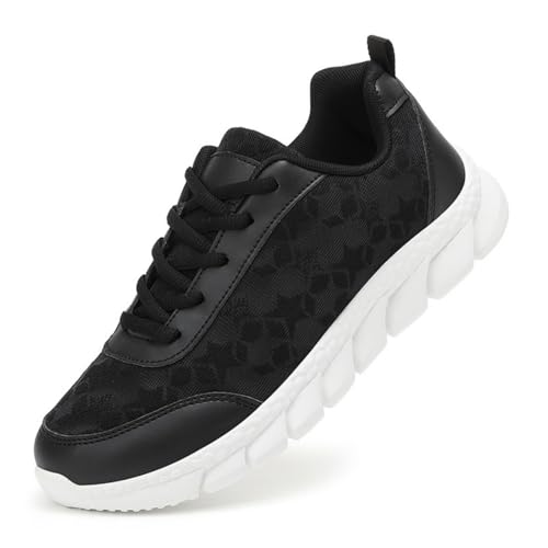 Women's Luxurious Orthopedic Sneakers,Lace Hollow Breathable Mesh Shoes,Non-Slip Comfortable Orthopedic Sneakers for Women (Black, Erwachsene, 37, Numerisch, EU Schuhgrößensystem, M) von Generisch