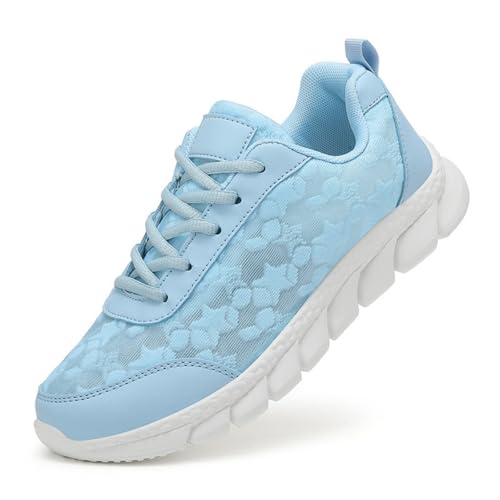 Women's Luxurious Orthopedic Sneakers,Lace Hollow Breathable Mesh Shoes,Non-Slip Comfortable Orthopedic Sneakers for Women (Blue, Erwachsene, 41, Numerisch, EU Schuhgrößensystem, M) von Generisch