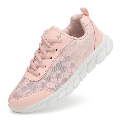 Women's Luxurious Orthopedic Sneakers,Lace Hollow Breathable Mesh Shoes,Non-Slip Comfortable Orthopedic Sneakers for Women (Pink, Erwachsene, 39, Numerisch, EU Schuhgrößensystem, M) von Generisch