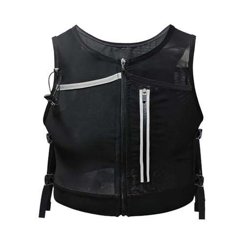 Women's Running Vest - Reflective Hydration Pack | Reflective & Universally Adjustable Ideal for Jogging, Running, Trail & Hiking, Sweat-Resistant Hydration Vest von Generisch