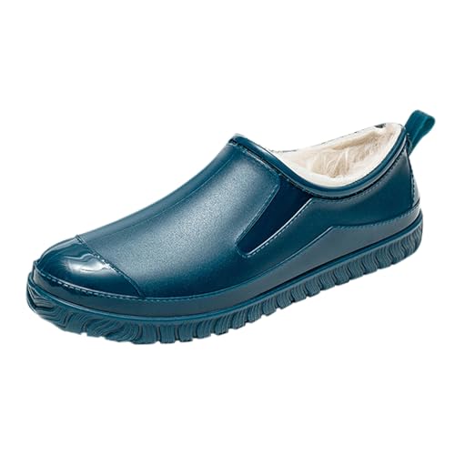 Women's Spring and Autumn Winter Top Plus Velvet Fixed Velvet Outdoor Fashion Work Fishing Kitchen Non Slip Warm Rubber Shoes Rain Boots Schuhe Damen Schwarz Größe 41 (Green, 37) von Generisch
