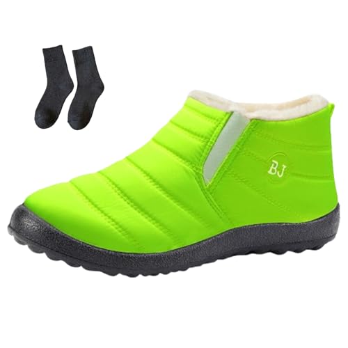 Women's Waterproof Orthopedic Warm Boots, Unisex Snow Hiking Boots for Winter, Non-Slip Sole (Fluoreszierendes Grün, Eine Größe, Erwachsene, Herren, 47, Numerisch, EU Schuhgrößensystem, M) von Generisch