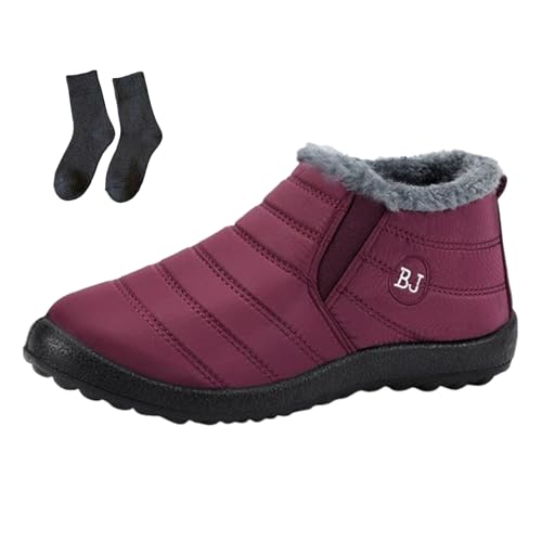 Women's Waterproof Orthopedic Warm Boots, Unisex Snow Hiking Boots for Winter, Non-Slip Sole (Kastanienbraun, Eine Größe, Erwachsene, Herren, 46, Numerisch, EU Schuhgrößensystem, M) von Generisch
