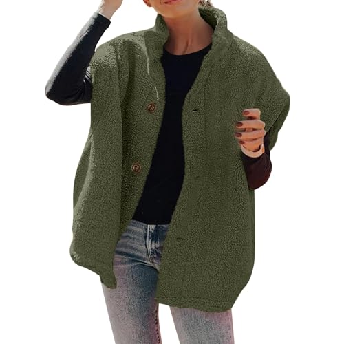 Women's Winter Solid Color Warm Fleece Loose Casual Sleeveless Vest Jacket Laptop Akku Extern (AG, XL) von Generisch