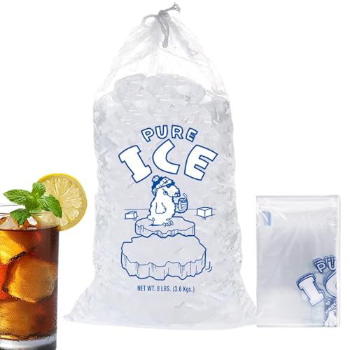 Würfel-Eisbeutel | Wiederverwendbare -Organizer-Tasche mit Kordelzug, tragbarer Gefrierschrank-Organizer, Halter für Weihnachten, Grillen, Restaurant, Familientreffen, Feiern, Party, Geburtstag von Generisch